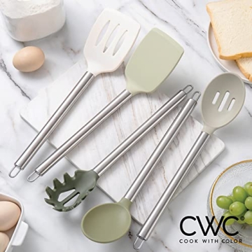 Durable Cook with Color Silicone Utensils Set for Every Kitchen