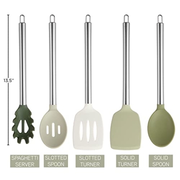 Durable Cook with Color Silicone Utensils Set for Every Kitchen