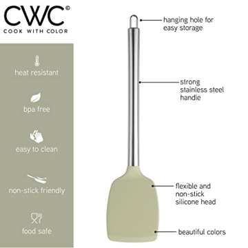 Durable Cook with Color Silicone Utensils Set for Every Kitchen