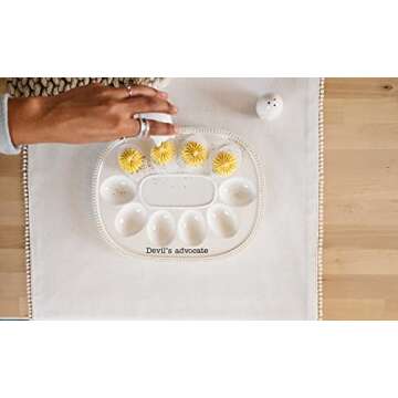 Mud Pie Deviled Egg Tray with Salt and Pepper Shakers