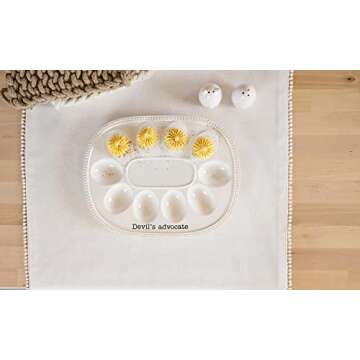 Mud Pie Deviled Egg Tray with Salt and Pepper Shakers