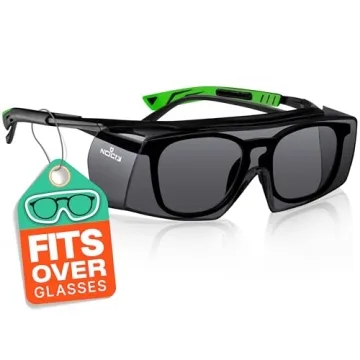 NoCry Tinted Safety Glasses Over Eyeglasses - UV400, Anti Scratch