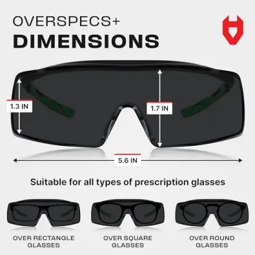 NoCry Tinted Safety Glasses Over Eyeglasses - UV400