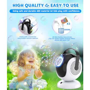 Joyfuture Bubble Machine - Fun Blower for Kids Outdoors