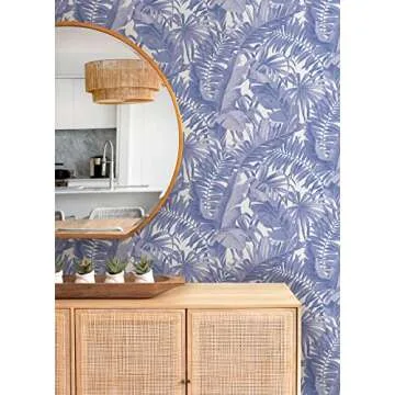 NuWallpaper Maui Peel & Stick Wallpaper in Periwinkle