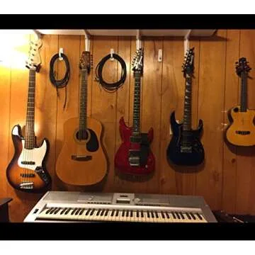 FF Elaine 5 Pack Guitar Ukulele Bass Mandolin Banjo Violin Hanger Hook Holder Wall Mount