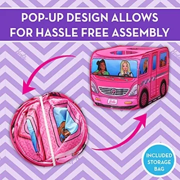 Barbie Camper Play Tent Easy Pop Up for Kids Adventure