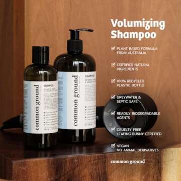 Common Ground Vegan Shampoo & Conditioner Set for All Hair Types