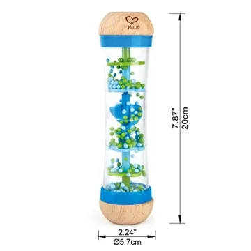 Hape Beaded Raindrops | Musical Rainmaker Toy for Infants