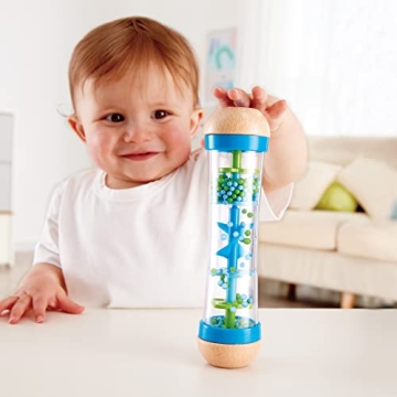 Hape Beaded Raindrops | Musical Rainmaker Toy for Infants