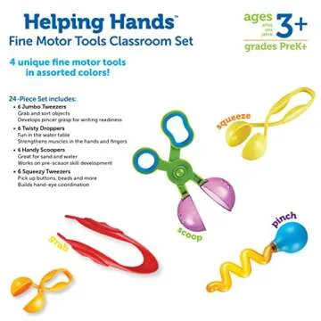 Learning Resources Fine Motor Tools Set 24 Pieces Ages 3+