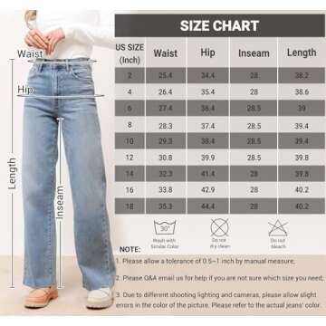 KDF Straight Leg Jeans Women High Waisted Raw Hem
