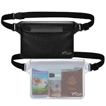 AiRunTech Waterproof Pouch with Waist Strap (2 Pack) | Beach Accessories Best Way to Keep Your Phone...