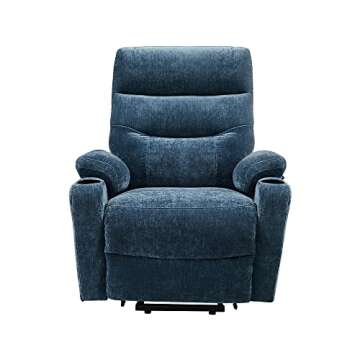 CNchef Electric Power Lift Recliner Chair Sofa with Massage and Heat for Elderly, 3 Positions, 2 Side Pockets and Cup Holders, USB Ports, High-end Quality Fabric