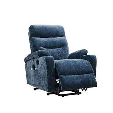 CNchef Electric Power Lift Recliner Chair Sofa with Massage and Heat for Elderly, 3 Positions, 2 Side Pockets and Cup Holders, USB Ports, High-end Quality Fabric