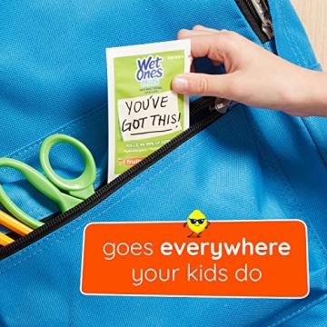 Wet Ones Antibacterial Hand Wipes for Kids with Note Wrapper