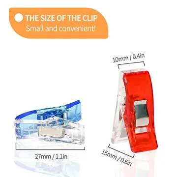 Sewing Clips, Pack of 60 Multipurpose Fabric Clips, Quilting Clips, Binding Clips for Quilting Clips for Sewing, Assorted Colors Craft Clips with Tin Box Package, Also Suitable for Hanging Objects