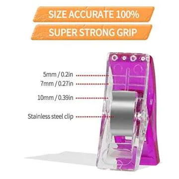 Sewing Clips, Pack of 60 Multipurpose Fabric Clips, Quilting Clips, Binding Clips for Quilting Clips for Sewing, Assorted Colors Craft Clips with Tin Box Package, Also Suitable for Hanging Objects