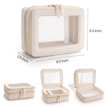 Aveniee Large Clear Makeup Bags for Stylish Organization