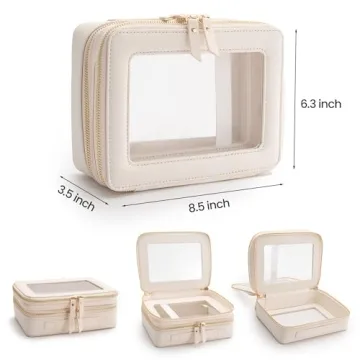 Aveniee Large Clear Makeup Bags for Stylish Organization