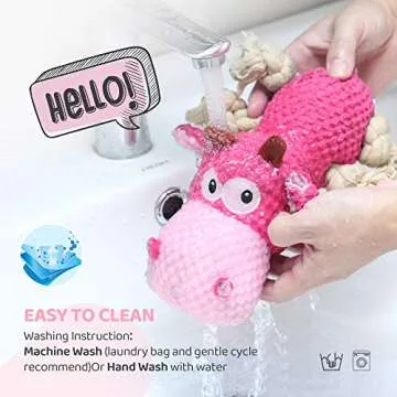 IOKHEIRA Dog Plush Toy for Large Aggressive Chewers,Indestructible Dog Squeaky Toys,Stuffed Animals Toys with Cotton Material and Crinkle Paper,Durable Chewing Toys