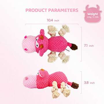 IOKHEIRA Dog Plush Toy for Large Aggressive Chewers,Indestructible Dog Squeaky Toys,Stuffed Animals Toys with Cotton Material and Crinkle Paper,Durable Chewing Toys