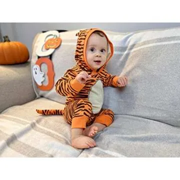 Okbebe Baby Boys Girls Cartoon Tiger Costume Romper