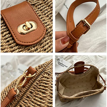Stylish Straw Crossbody Bag for Summer & Beach Adventures
