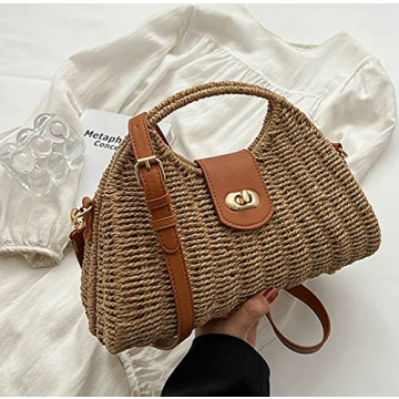 Stylish Straw Crossbody Bag for Summer & Beach Adventures