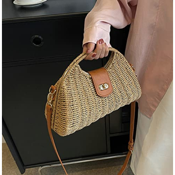 Stylish Straw Crossbody Bag for Summer & Beach Adventures