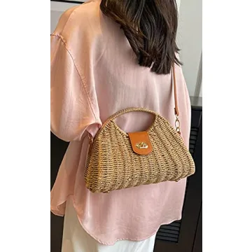 Stylish Straw Crossbody Bag for Summer & Beach Adventures
