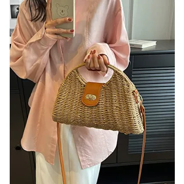Stylish Straw Crossbody Bag for Summer & Beach Adventures