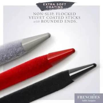 Frenchies French Twist Chinese Hair Sticks - Ultra Flocked Extra Soft Hair Chopsticks for Updos