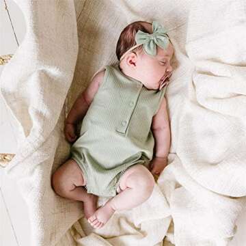 Sugarmelon Linen Bow Nylon Headband for Baby Newborn Infant Toddler Hair Bow Elastic Bands for Baby ...