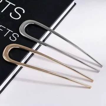 FRDTLUTHW 5.5 Inch Elegant Hair Pins for Thick Hair