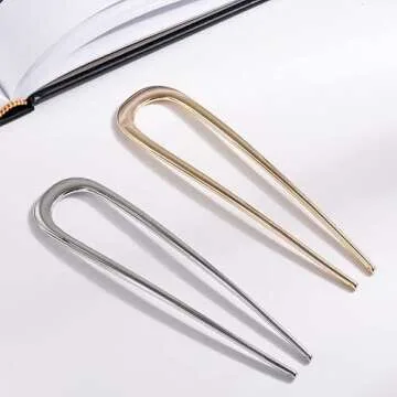 FRDTLUTHW 5.5 Inch Elegant Hair Pins for Thick Hair