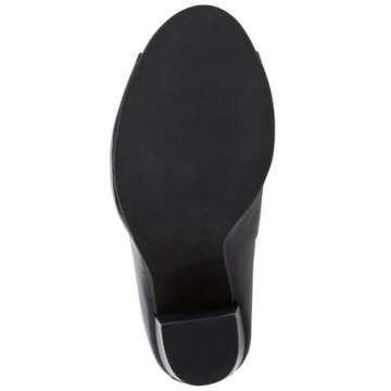 FSJ Peep Toe Slouch Ankle Boots for Women - Chunky Heel