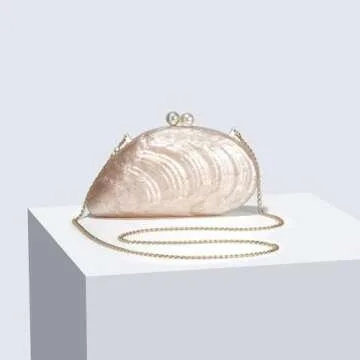 Elegant UMREN Seashell Acrylic Clutch Bag for Women
