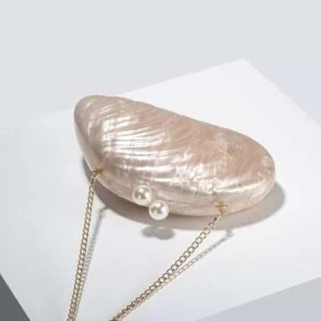 Elegant UMREN Seashell Acrylic Clutch Bag for Women