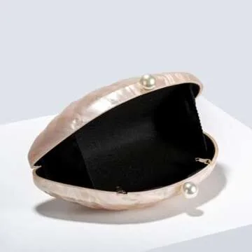 Elegant UMREN Seashell Acrylic Clutch Bag for Women