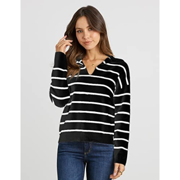 CFLONGE Women's Stylish Lightweight Pullover Sweater