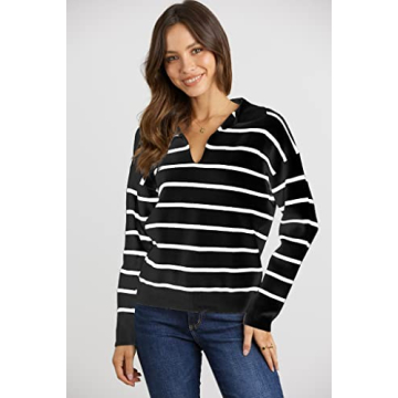 CFLONGE Women's Stylish Lightweight Pullover Sweater