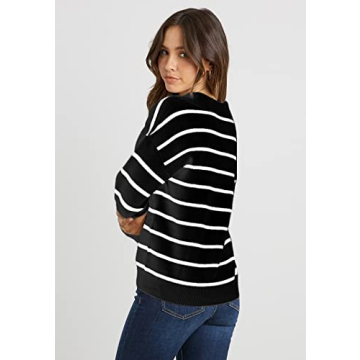 CFLONGE Women's Stylish Lightweight Pullover Sweater