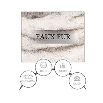 Aukmla Wedding Faux Fur Shawls and Wraps Bridal Fur Stole Bridesmaids Shrug Winter Cover Up for Women and Brides (White+Brown, US 16-22 (L-2XL))