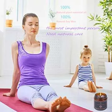 STONE OF LIFE Crystal Candles Set for Meditation and Aromatherapy