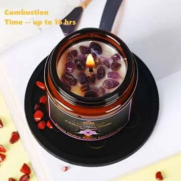 STONE OF LIFE Crystal Candles Set for Meditation and Aromatherapy