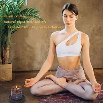 STONE OF LIFE Crystal Candles Set for Meditation and Aromatherapy