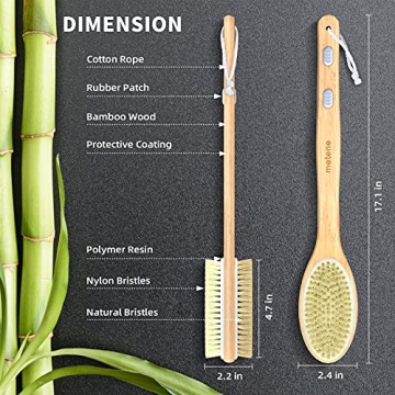 Metene Bamboo Body Brush - Exfoliate & Cleanse Naturally