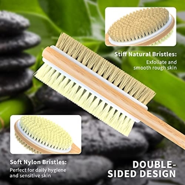 Metene Bamboo Body Brush - Exfoliate & Cleanse Naturally