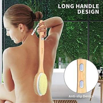 Metene Bamboo Body Brush - Exfoliate & Cleanse Naturally